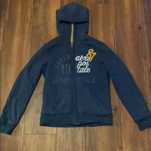 Aeropostale navy blue jacket. Fuzzy inside.